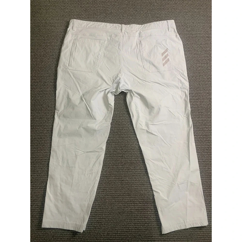 Adidas Adicross Golf Pants Mens 40x32 Gray Performance Stretch Flat Front Casual